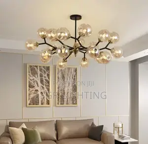 Modern Glass Ball Chandelier Nordic Led Round Ball Pendant Lights