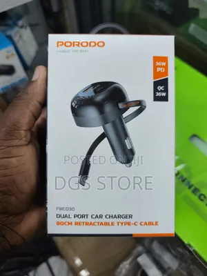 Porodo Aromaglow 120w Fast Car Charger With Aromatherapy Diffuser Pd