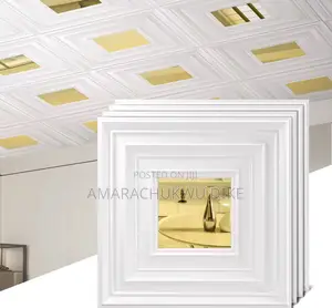 Modern Gold Mirror Finish 3d PVC Wall Ceiling Panel Decor Wholesale