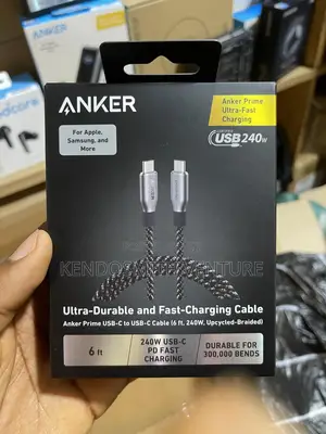 Original Anker Prime Usb-C to Usb-C 6ft Fast Charging Cable – 240w