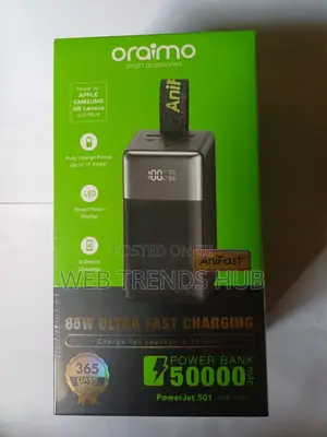 Oraimo 50,000mah 85w Laptop Powerbank - Fast Charges Laptops Phones