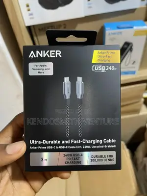 Original Anker Prime Usb-C to Usb-C 3ft Fast Charging Cable – 240w
