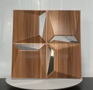 Luxury Golden Mirror 3d PVC Modern Square Wall Panel Wholesale Sales