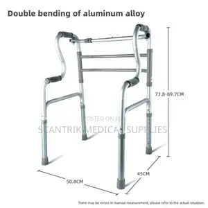 Heavy-Duty Adjustable Walking Frame Without Wheels