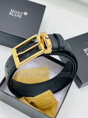 Mont Blanc/ Prada Leather Men's Belt