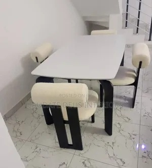 New Imported Contemporary 4 Seaters Marble Top Dining Table