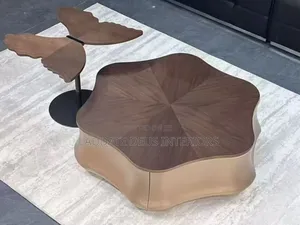 New Imported Contemporary 2 In 1 Wooden Top Center Table