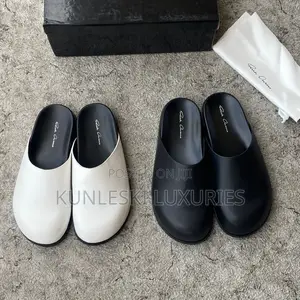 Original Rick Owen Granola Black Leather Mules