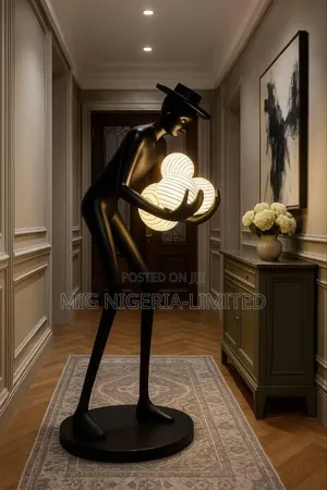 Floor Lamp Post-Modern Humanoid Floor Lamp, Human Body Sculpture,