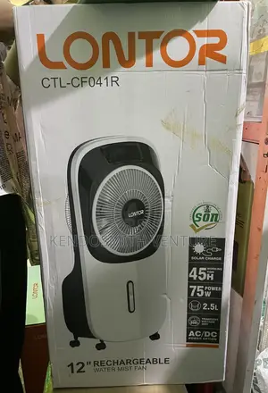 Lontor CTL-Cf041r 12-Inch Rechargeable Water Mist Fan With Remote