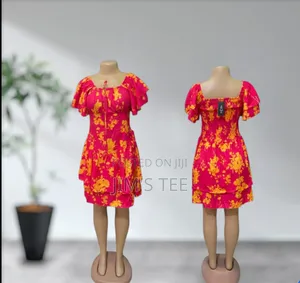 Red Short Flarred Gown