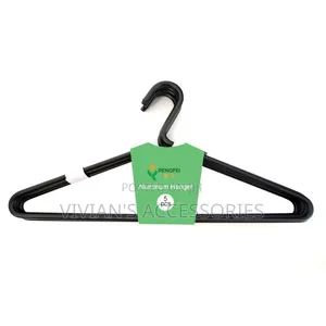 10pcs Aluminium Alloy Black Luxury Clothes Hangers.
