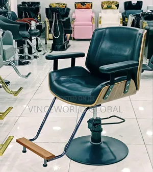 Unisex Salon Chair With Wooden Design