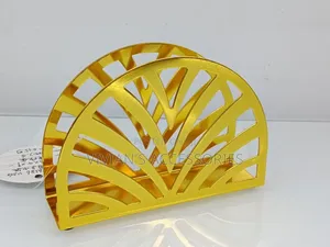 Quality Stainless Steel Gold Serviette Holder Stand.
