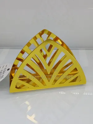Quality Stainless Steel Gold Serviette Holder Stand.