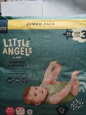 Asda Little Angels Jumbo Pack Diapers Size 3 With 98 Pieces