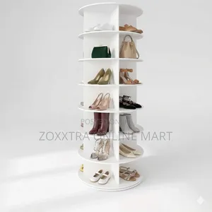 360° 7 Layers Wooden Shoe Rack