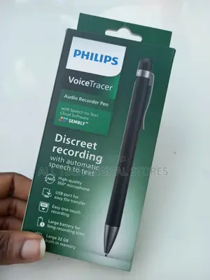 Philips Voice Tracer Audio Recorder Pen With Speech-to-Text Cloud Soft