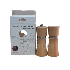Wooden Pepper Mill Salt Shaker Set – Ceramic Core Grinder