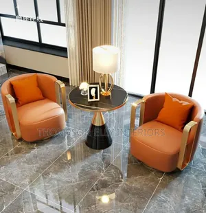 Modern Accent Chairs Table Set – Elegant Lounge Seating