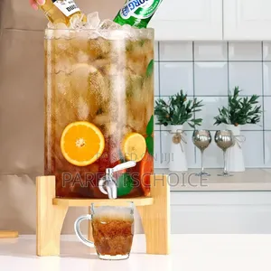 Glass Drink Dispenser With Stand