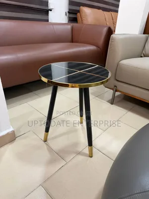 Marble Black Design Side Stool