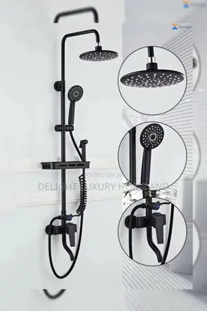 Black Standing Shower With Bum Bum Wash