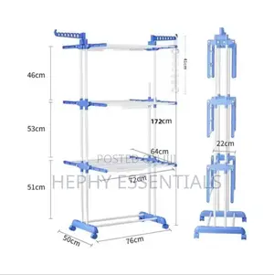 Three-Layer Drying Rack,Foldable Rolling Type,Family, Multi-Functional