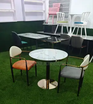 Gold Me and You Chairs With Table