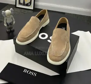 Hugo Boss Luxury Suede Loafers Shoes