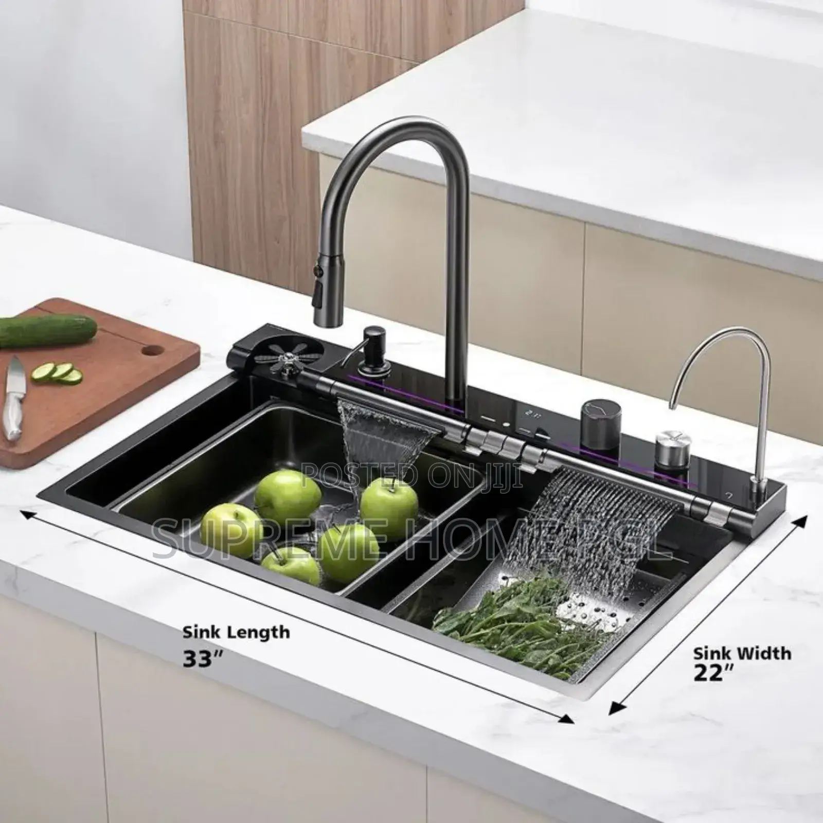 Multi-Functional Kitchen Sink With Button