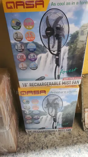Qasa Ac Fan 18inches Water Mix Rechargeable Fan