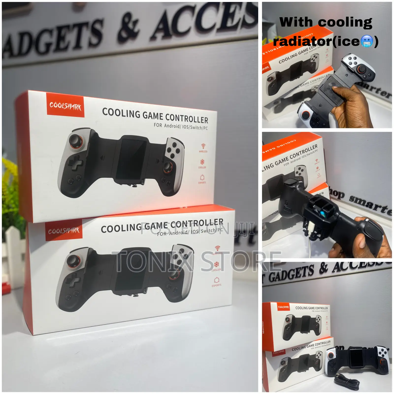 Coolsherk Multifunctional Gaming Controller With Cooling Fan