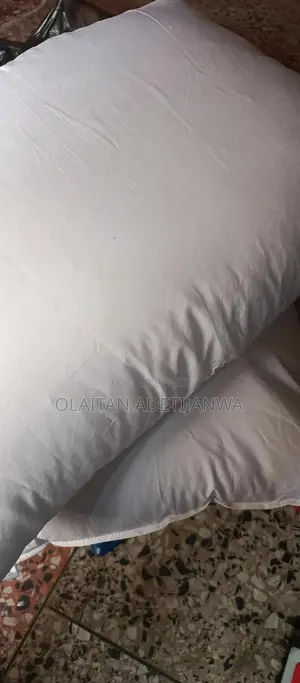 White Goose Feather and Down Sleeping Pillow for Neck Eas