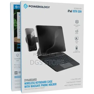 Powerology Wireless Keyboard Case With Magsafe Phone Holder Foripad 10