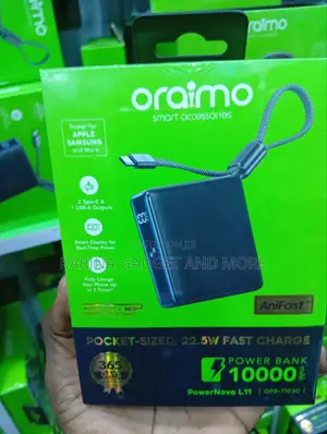 Oriamo 10000mah Pocket Size 22.5w Power Bank