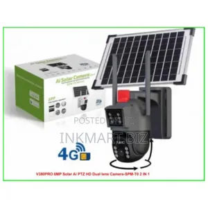 Solar Camera Dual Lens 4g Sim 6mp PTZ V380 Pro