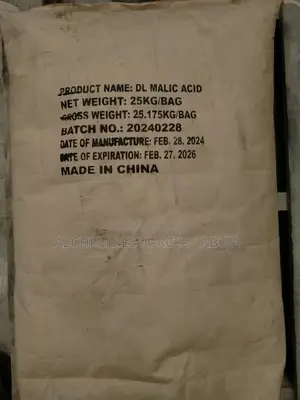 Dl Malic Acid – 25kg Bag (Food Grade)