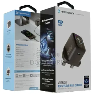 Powerology Voltflow 45w Avs Gan Wall Charger