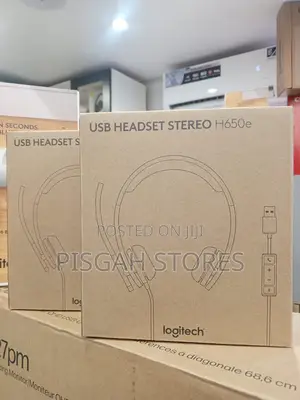 Original Logitech H650e Headset Stereo With Noise Cancelling Mic