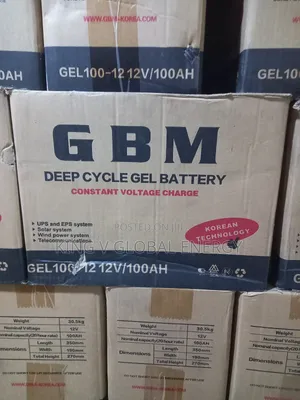 GBM 100ah/12v Deep Cycle Gel Battery