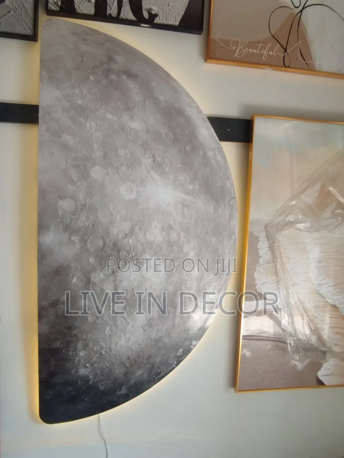 Half Moon Art With Light Remote