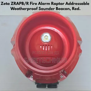 Zeta Fire Alarm Raptor Addressable Weatherproof Sounder Beacon, Red