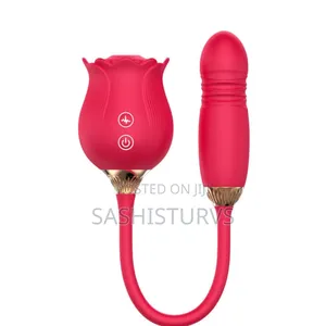 2 in 1 Pulsating Rose Sucker and G-Spot Thrusting Vibrator