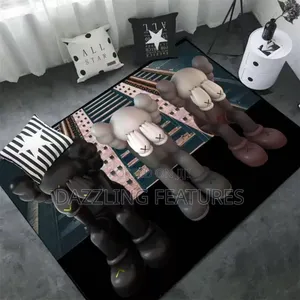 Premium Kaws Figure Centre Rug Modern Hypebeast Home Decor (Large)