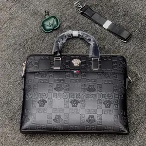 Versace, Louis Vuitton, Gucci Luxury Leather Designer Laptop Bags