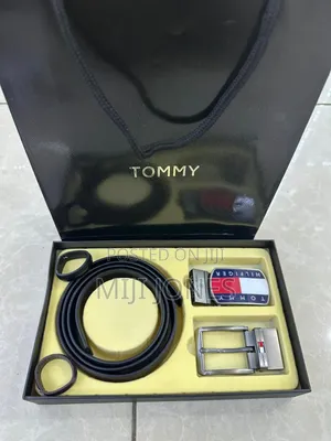 "2-in-1 Black & Brown Leather Belt With 2 Buckles"