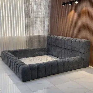 Modern Grey Padded Bedframe