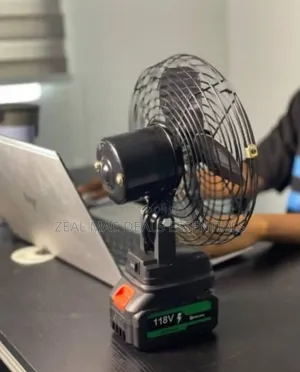 Mini Industrial Rechargeable Table Fan +Ac Adapter