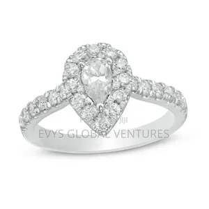 Heart Shaped Engagement Ring With Box - Silver